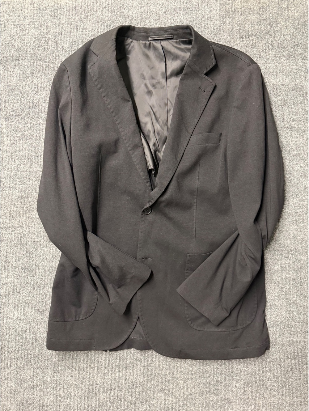 Piattelli Barneys New York Men’s 40 Black Stretch Cotton Blazer Sport Coat